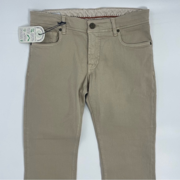 Candiani Denim Handmade in Italy Classic 5 pocket Tan Jeans Chino Style Pants 30 - Picture 4 of 13